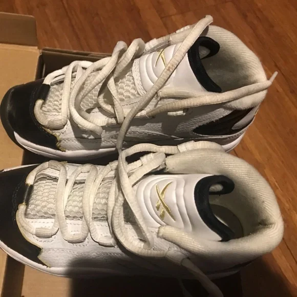 Reebok Shoes Reebok Question Mid Black Toe Little Kids Shoes